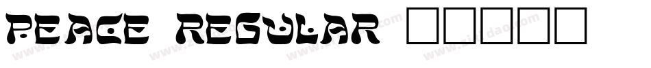 Peace Regular字体转换